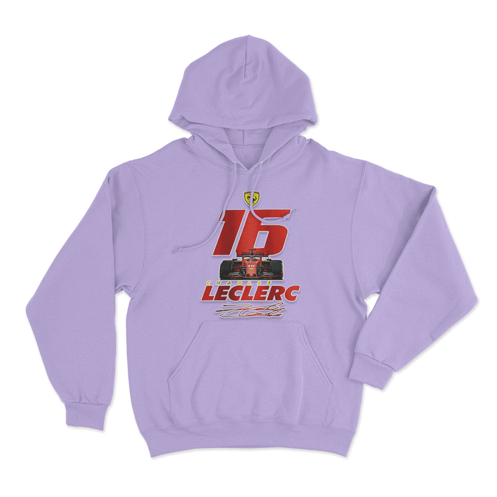 Leclerc 16 Ferrari F1 Car Hoodie Purple Leclerc 16 Ferrari F1 Car Hoodie Purple