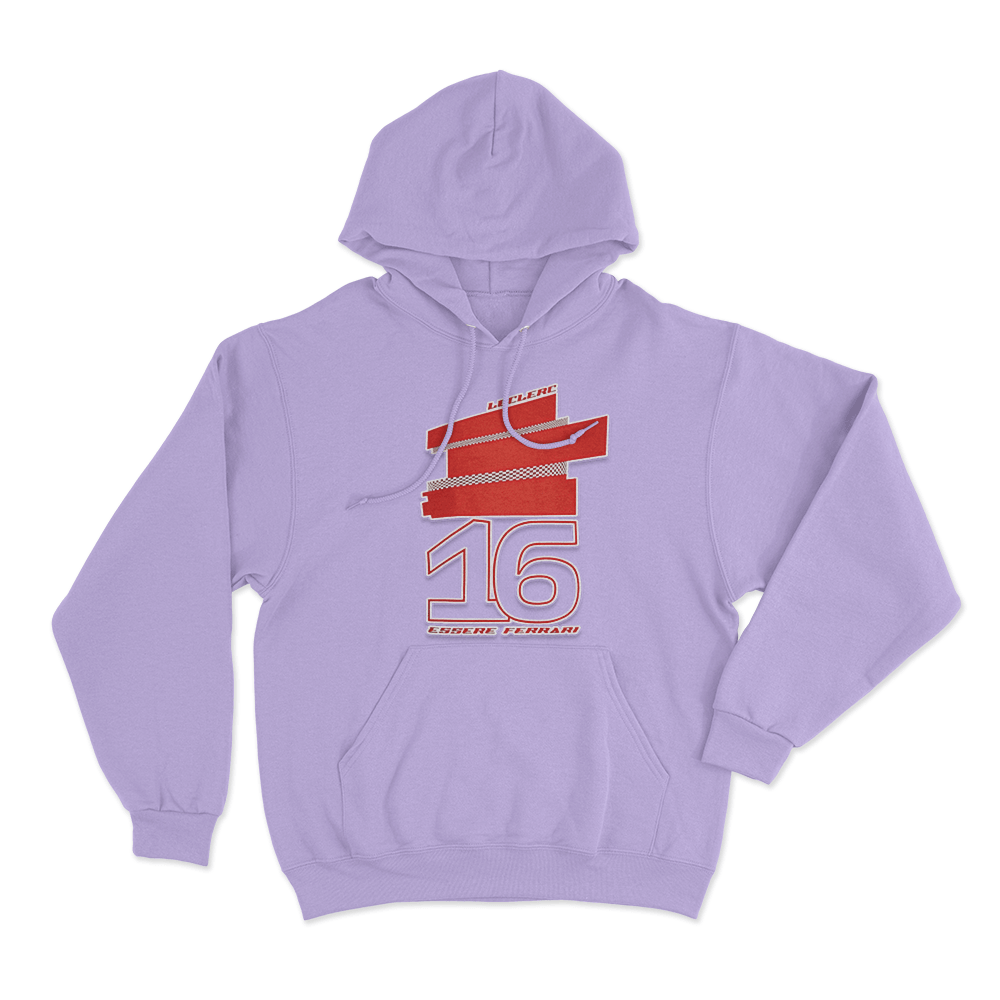 Leclerc 16 Racing Stripes Hoodie Purple Leclerc 16 Racing Stripes Hoodie Purple