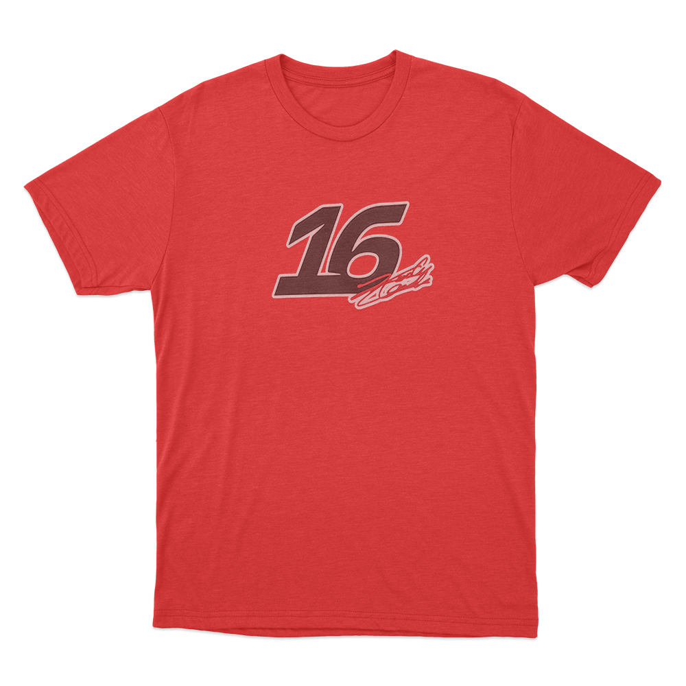 Leclerc 16 Signature T Shirt Red Leclerc 16 Signature T Shirt Red