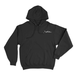 White Signature Hoodie Black